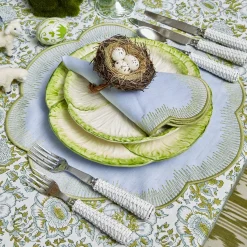 Mrs. Alice Placemats|Alathea Blue & Green Linen Placemats (Set Of 4)
