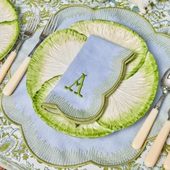 Mrs. Alice Napkins|Alathea Blue & Green Linen Napkins (Set Of 4)
