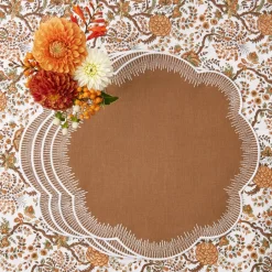 Mrs. Alice Placemats|Alathea Caramel Linen Placemats (Set Of 4)