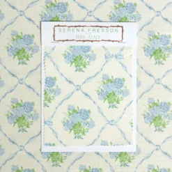 Mrs. Alice Serena Fresson Fabrics|Alice's Bouquet Fabric (Blue)