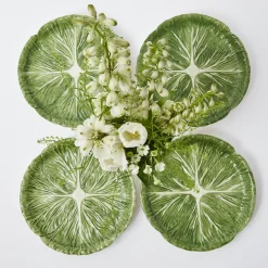 Mrs. Alice Crockery Sets|Alpine Lettuce Starter Plate (Set Of 4)