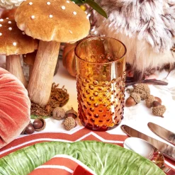 Mrs. Alice Glasses|Amber Hobnail Glasses (Set Of 6)