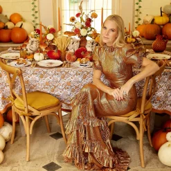 Mrs. Alice Glassware Sets|Amber Hobnail Jug And Glasses (Set Of 6)