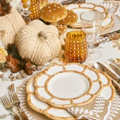 Mrs. Alice Glasses|Amber Speckle Water Glasses