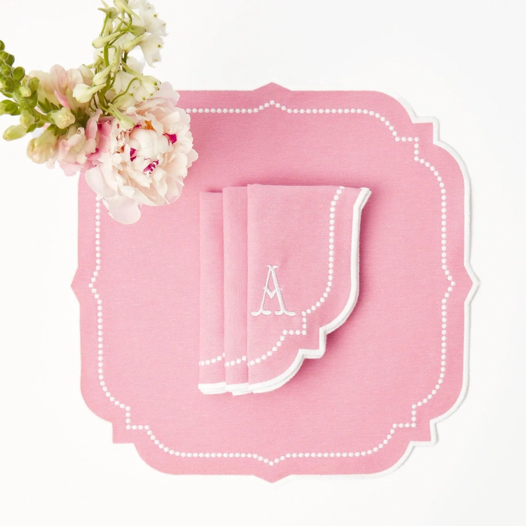 Mrs. Alice Napkins|Amelie Pink Napkins (Set Of 4)