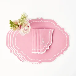 Mrs. Alice Napkins|Amelie Pink Napkins (Set Of 4)