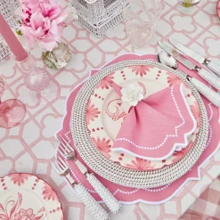 Mrs. Alice Table Linen Sets|Amelie Pink Placemats & Napkins (Set Of 4)