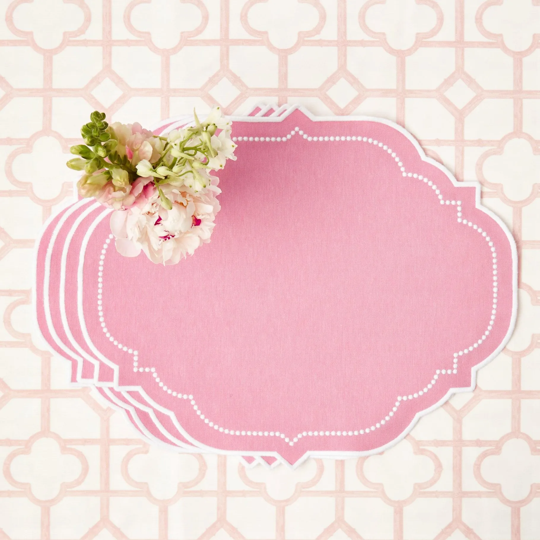 Mrs. Alice Placemats|Amelie Pink Placemats (Set Of 4)