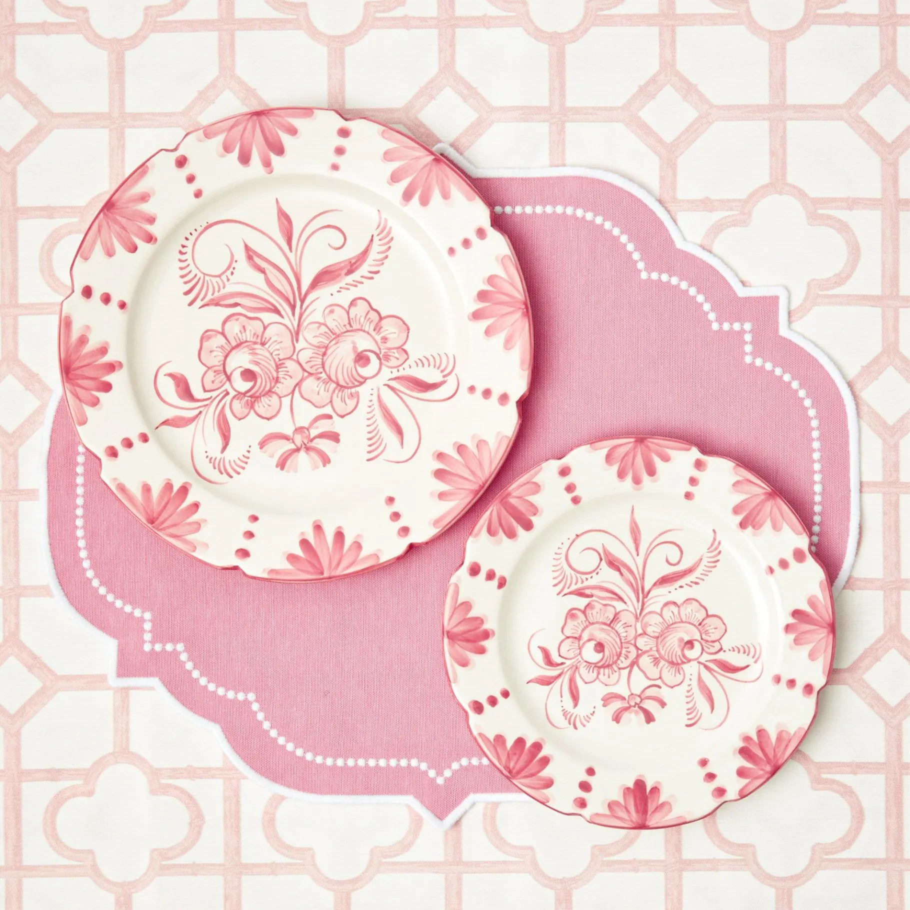 Mrs. Alice Placemats|Amelie Pink Placemats (Set Of 4)