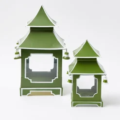 Mrs. Alice Candle Holders|Apple Green Pagoda Lantern