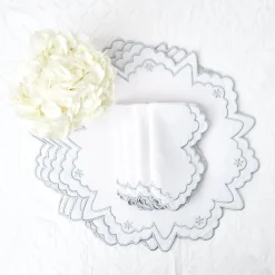 Mrs. Alice Tablecloths|Applique White Tablecloth