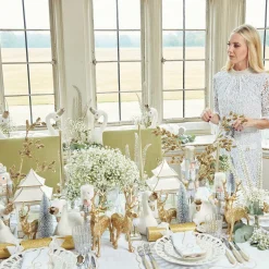 Mrs. Alice Tablecloths|Applique White Tablecloth