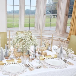 Mrs. Alice Tablecloths|Applique White Tablecloth