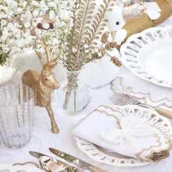 Mrs. Alice Tablecloths|Applique White Tablecloth