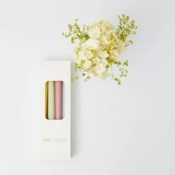 Mrs. Alice Candles|Assorted Pastel Candles (Set Of 8)