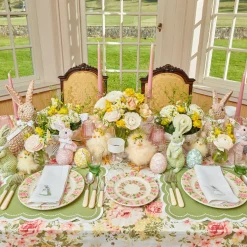 Mrs. Alice Napkins|Assorted White Linen Rabbit Napkins (Set Of 4)