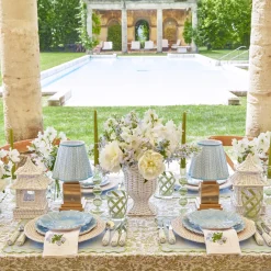 Mrs. Alice Lamps & Lighting|Baby Blue Lotus Lampshade