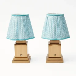 Mrs. Alice Lamps & Lighting|Baby Blue Lotus Lampshade