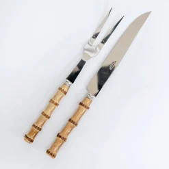 Mrs. Alice Serving Cutlery|Bamboo Carving Set
