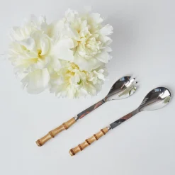 Mrs. Alice Serving Cutlery|Bamboo Salad Servers