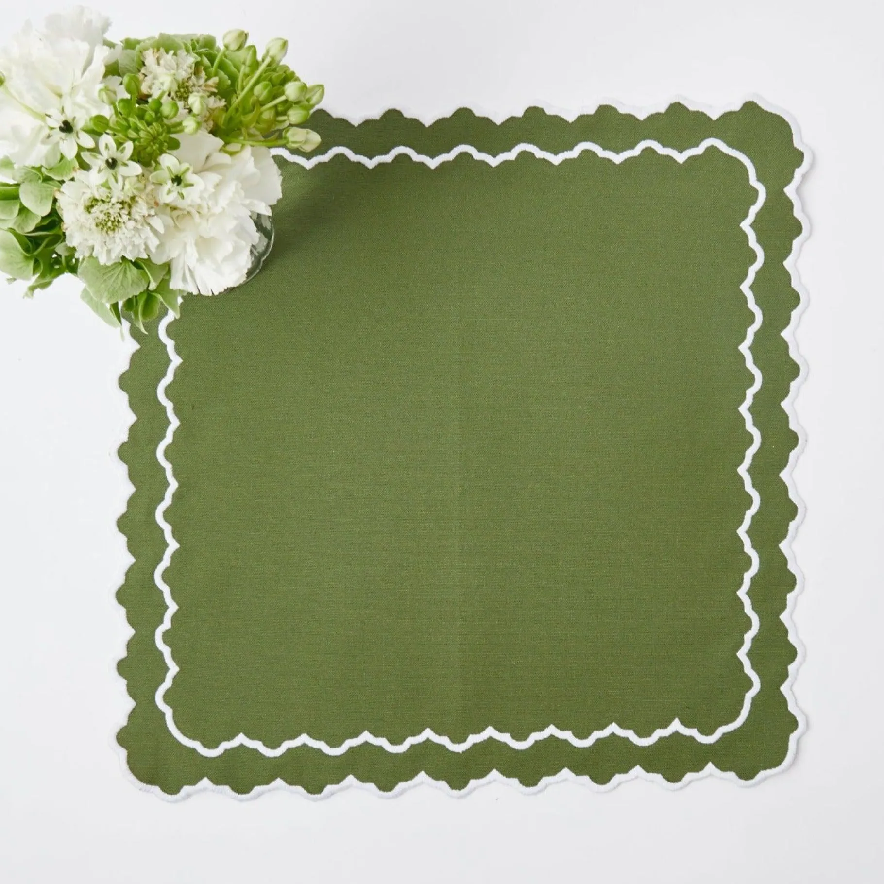 Mrs. Alice Napkins|Beatrice Forest Green Napkins (Set Of 4)