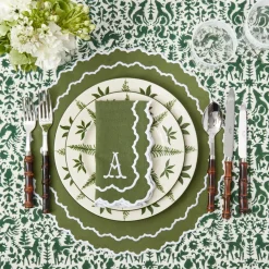 Mrs. Alice Napkins|Beatrice Forest Green Napkins (Set Of 4)