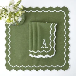 Mrs. Alice Napkins|Beatrice Forest Green Napkins (Set Of 4)