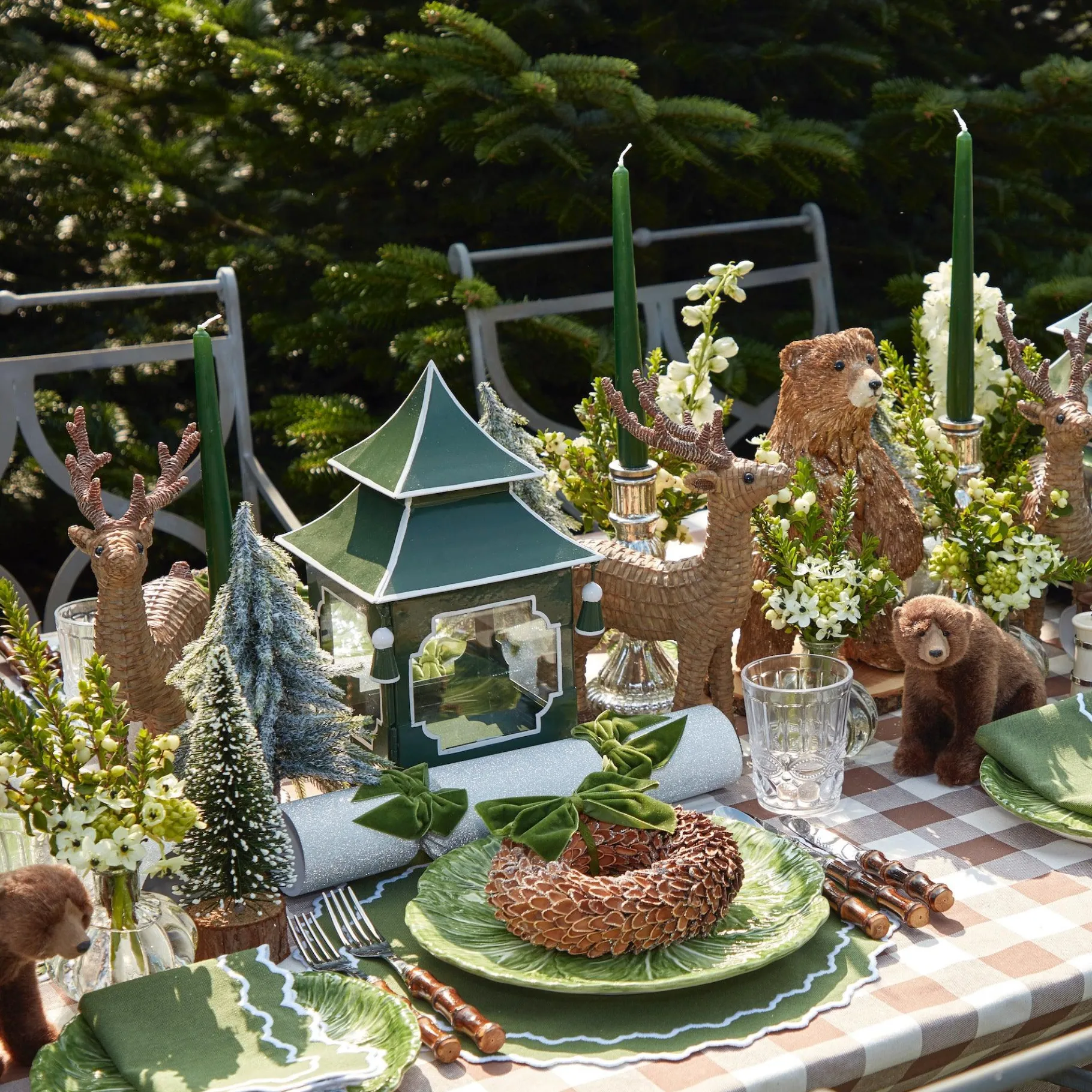 Mrs. Alice Napkins|Beatrice Forest Green Napkins (Set Of 4)