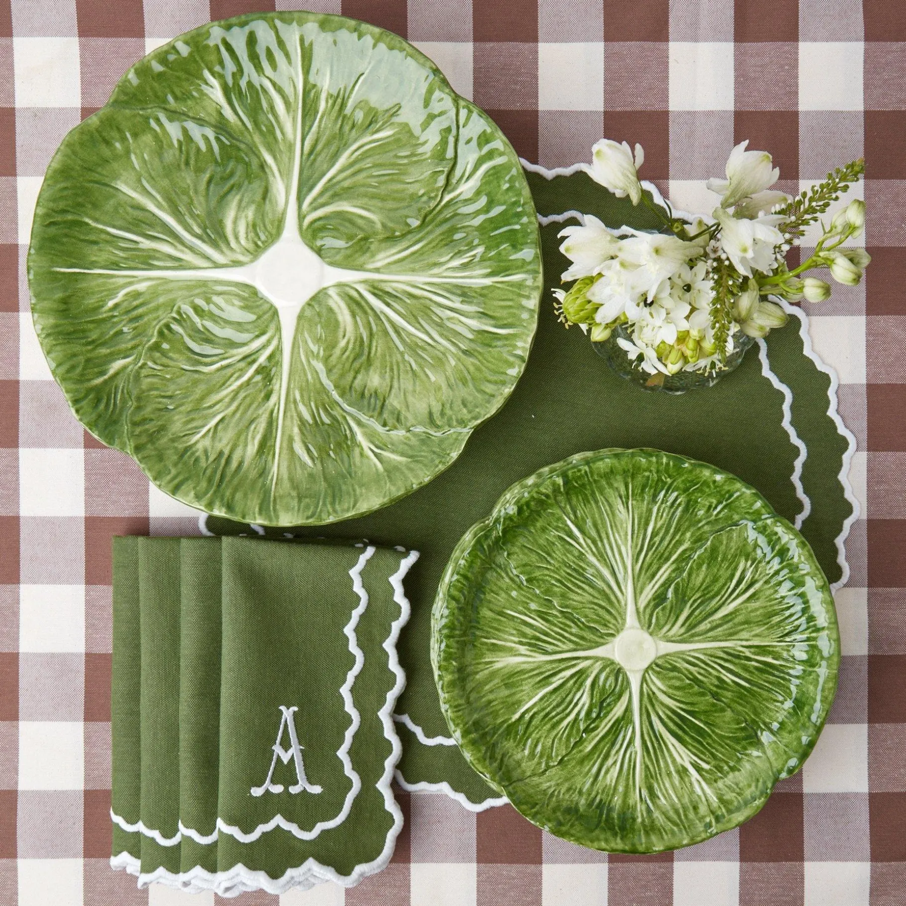 Mrs. Alice Napkins|Beatrice Forest Green Napkins (Set Of 4)
