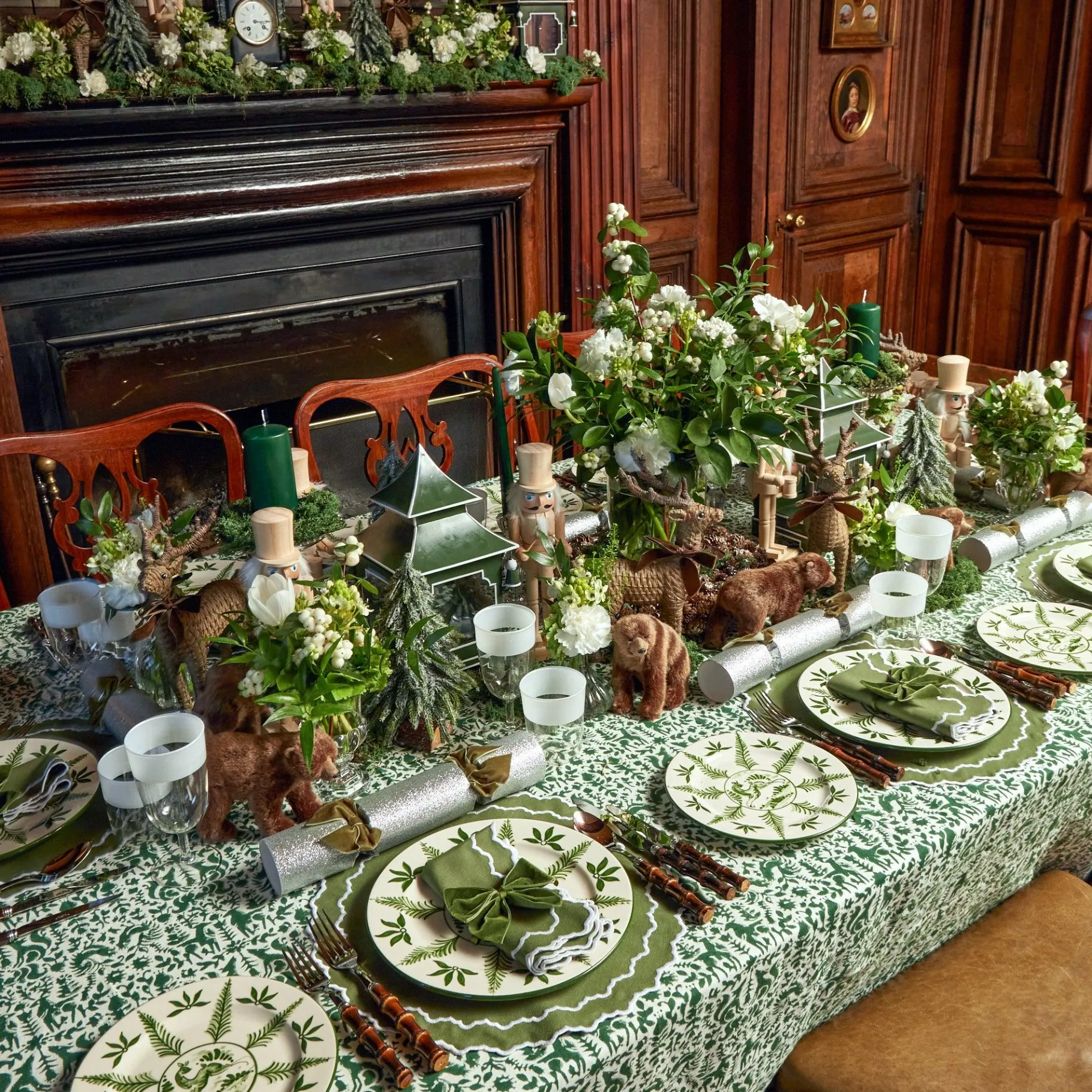 Mrs. Alice Napkins|Beatrice Forest Green Napkins (Set Of 4)