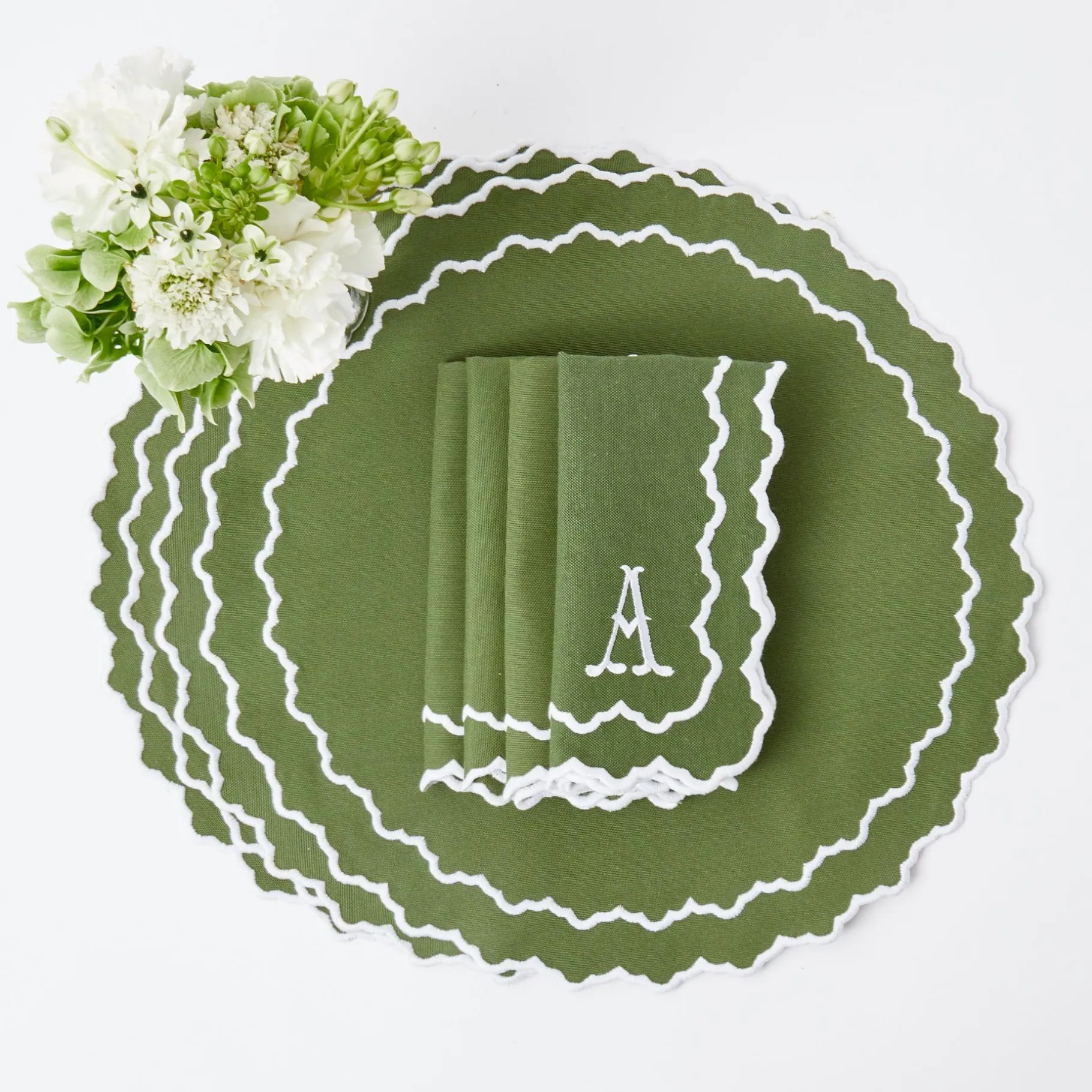 Mrs. Alice Napkins|Beatrice Forest Green Napkins (Set Of 4)