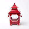 Mrs. Alice Candle Holders|Berry Red Pagoda Lantern