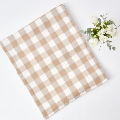 Mrs. Alice Tablecloths|Biscuit Gingham Tablecloth