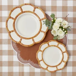 Mrs. Alice Tablecloths|Biscuit Gingham Tablecloth