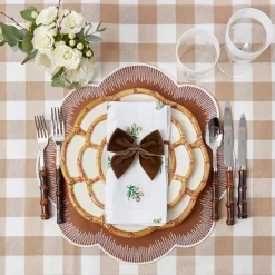 Mrs. Alice Tablecloths|Biscuit Gingham Tablecloth