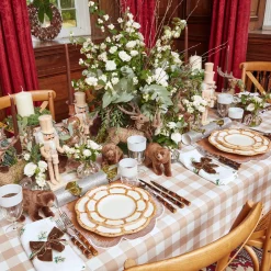 Mrs. Alice Tablecloths|Biscuit Gingham Tablecloth