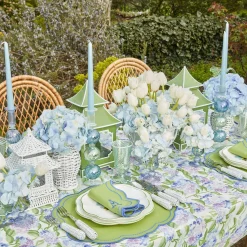 Mrs. Alice Candle Holders|Blue & Green Camille Candle Holder (Pair)