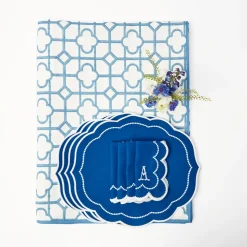 Mrs. Alice Table Linen Sets|Blue Bamboo & Gabrielle Linen Set