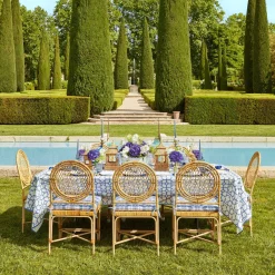 Mrs. Alice Tablecloths|Blue Bamboo Tablecloth