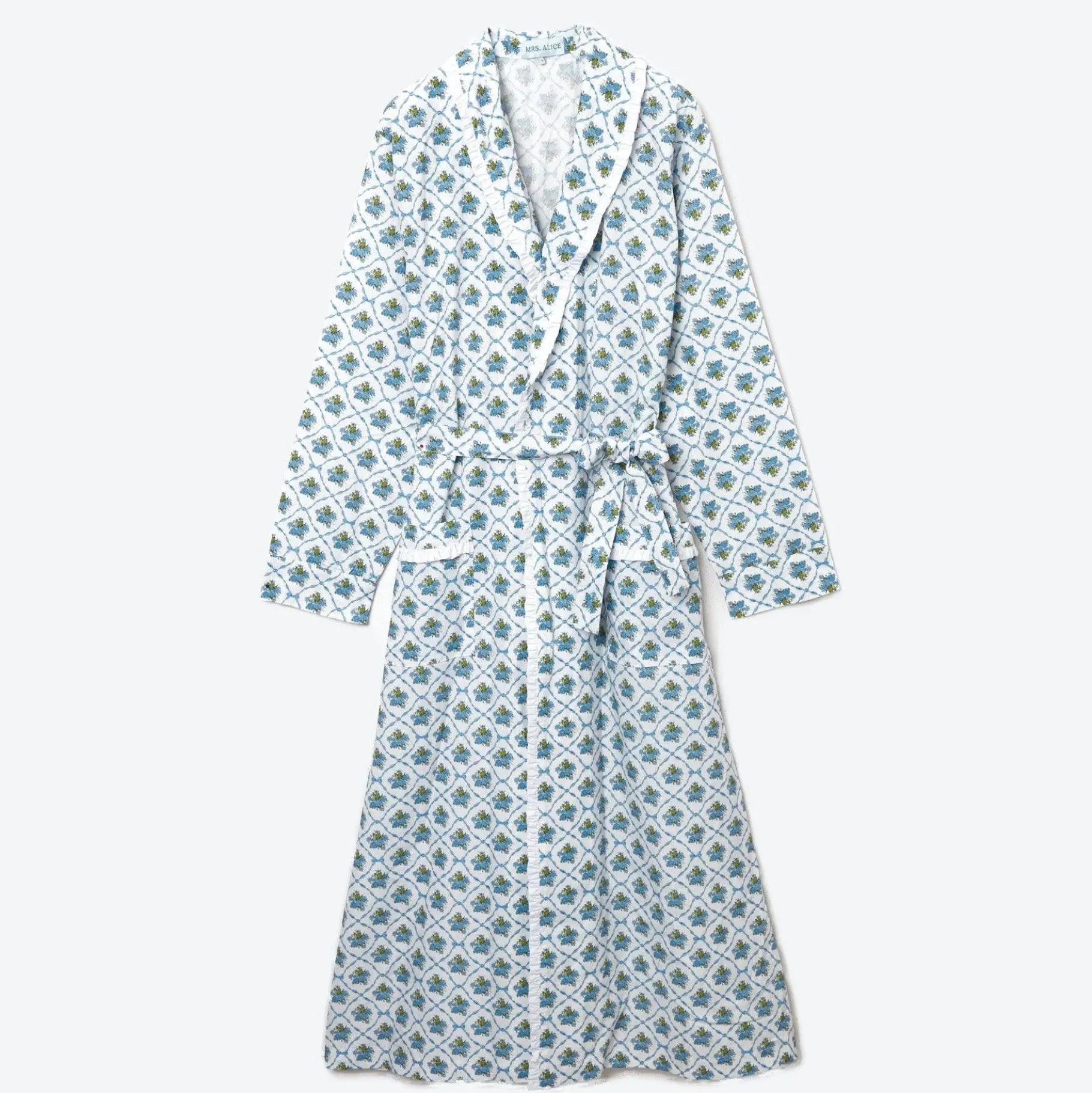 Mrs. Alice Aprons & Robes|Blue Bouquet Dressing Gown