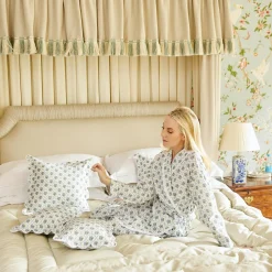 Women Mrs. Alice Alice Nightdresses|Blue Bouquet Dressing Gown