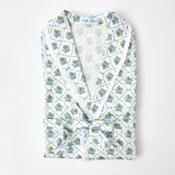 Women Mrs. Alice Alice Nightdresses|Blue Bouquet Dressing Gown
