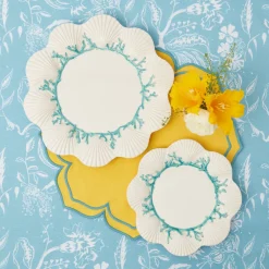 Mrs. Alice Starter Plates|Blue Coral Dinner & Starter Plates (Set Of 8)