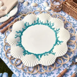 Mrs. Alice Dinner Plates|Blue Coral Dinner Plate