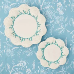 Mrs. Alice Crockery Sets|Blue Coral Starter Plates (Set Of 4)
