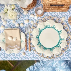 Mrs. Alice Tablecloths|Blue Coral Tablecloth