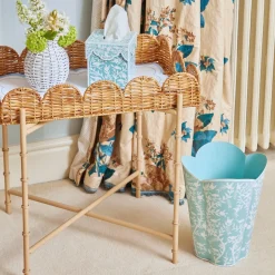 Mrs. Alice Vases|Blue Floral Toleware Set