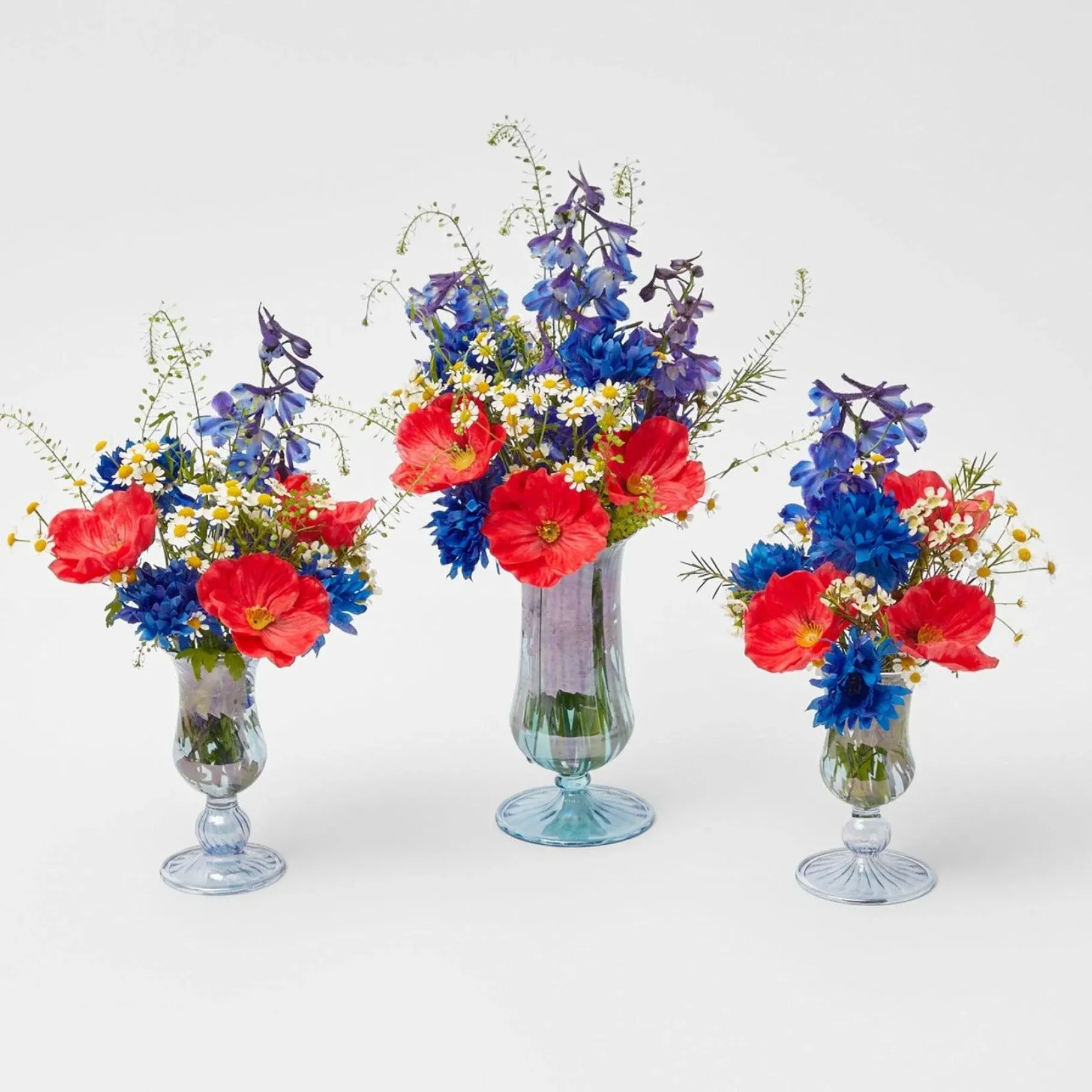 Mrs. Alice Vases|Blue Fluted Vase Set