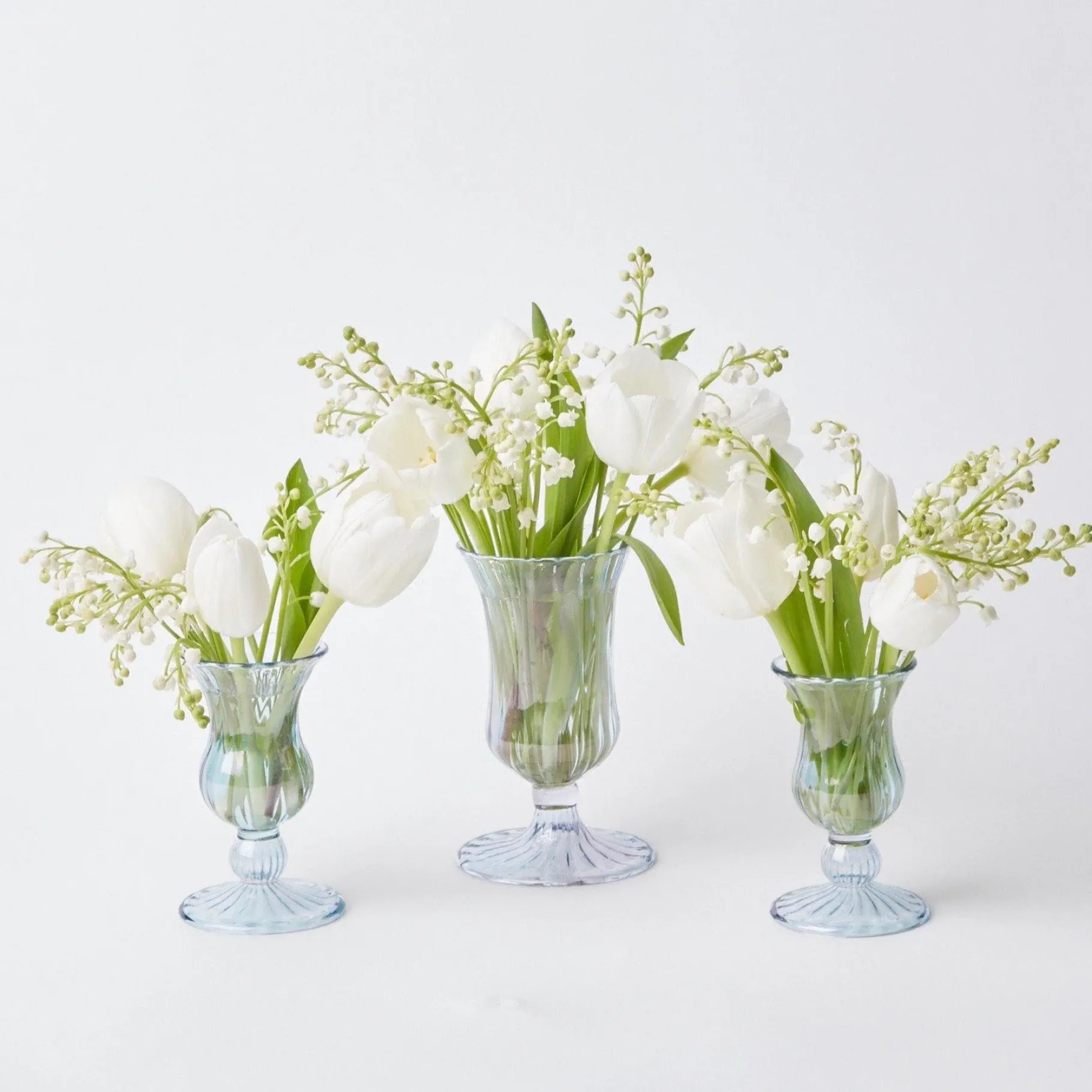 Mrs. Alice Vases|Blue Fluted Vase Set