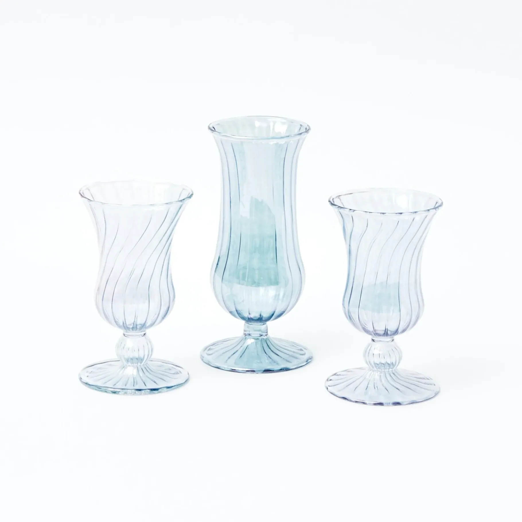 Mrs. Alice Vases|Blue Fluted Vase Set